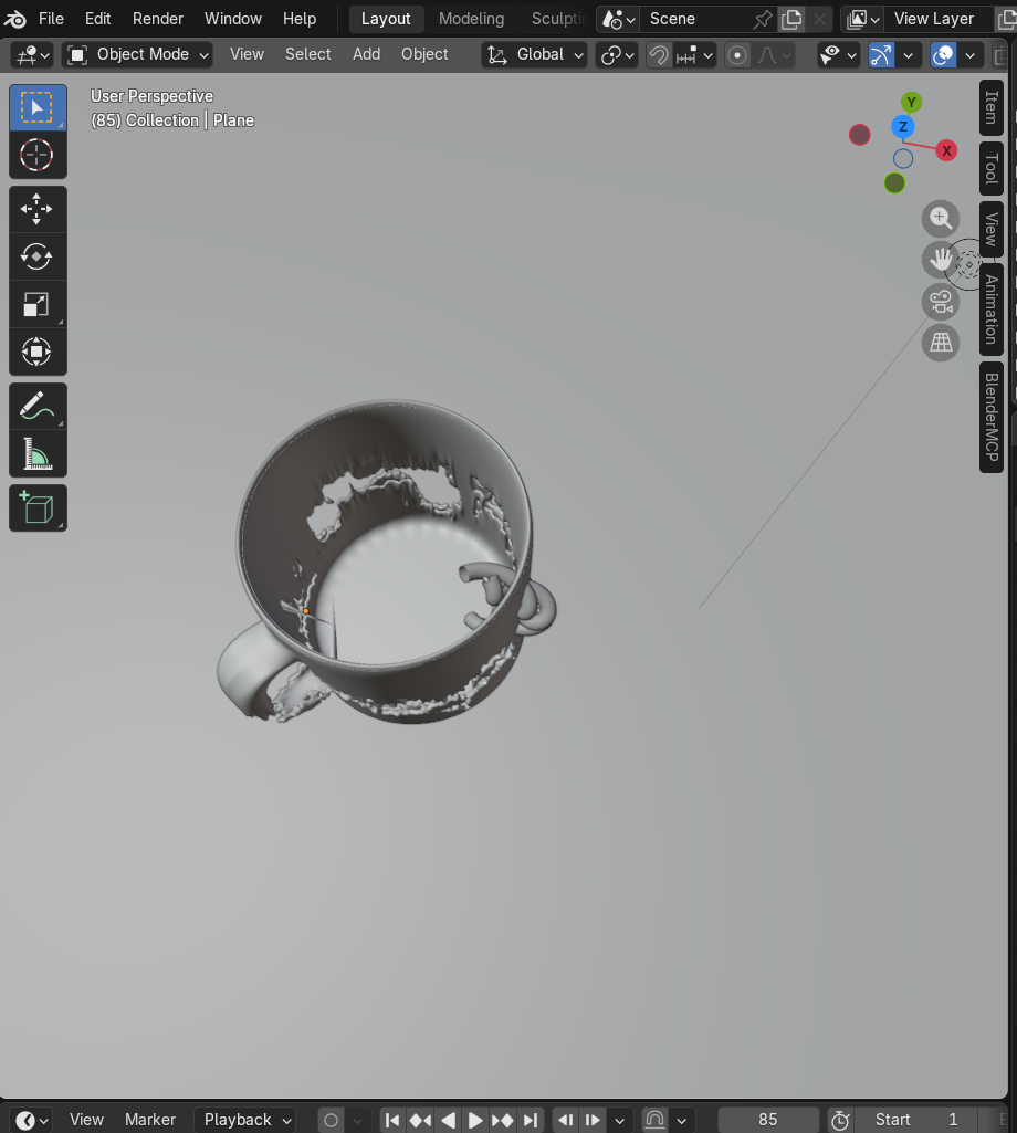 Top view issue of added double helix