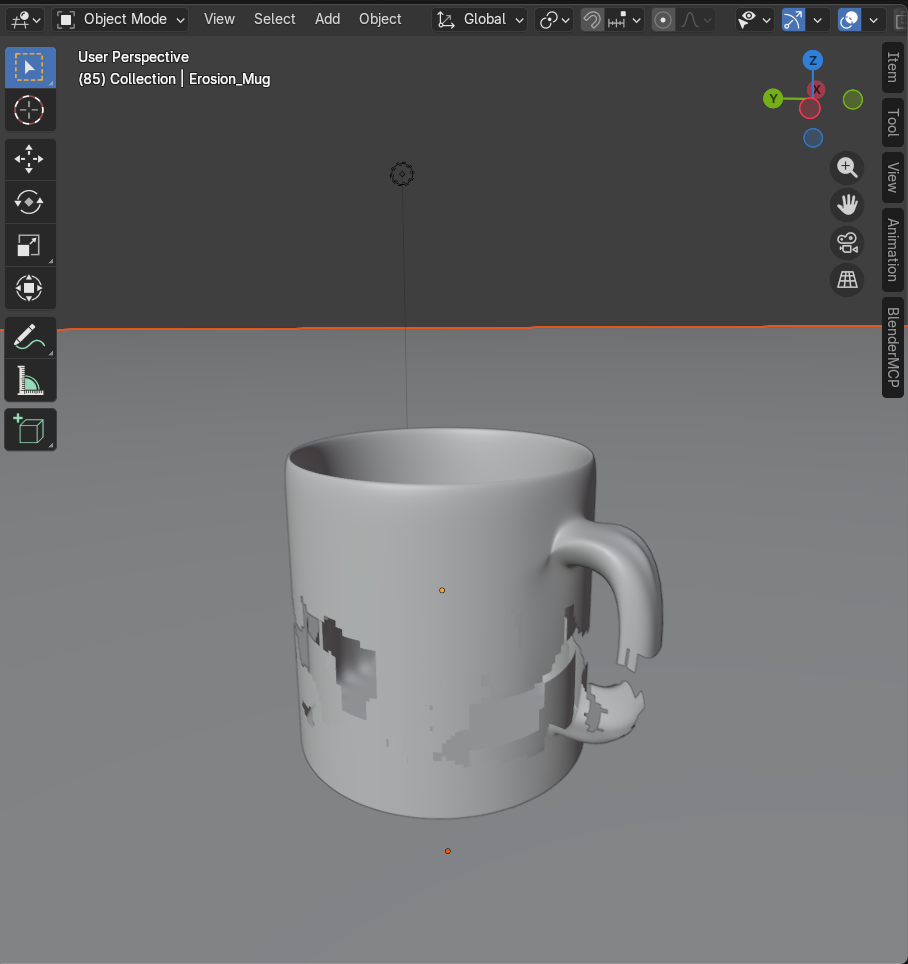 First stage of erosion mug