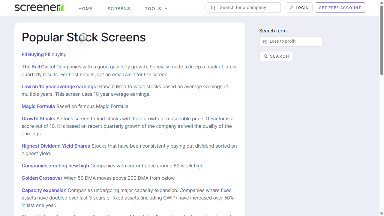 Step 9: Click Show all screens to open the full screen library