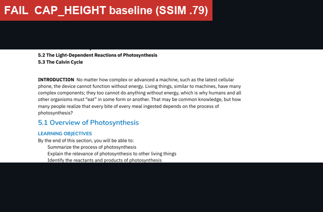 baseline failure